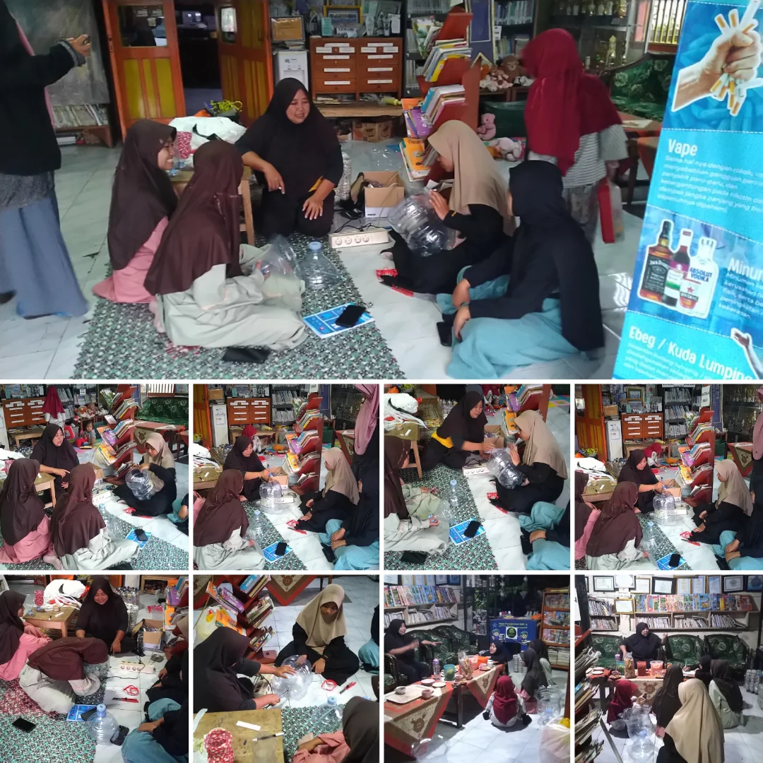 Kreativitas Tanpa Batas: Santriwati Panti Asuhan Aisyiyah Belajar Daur Ulang Sampah Jadi Karya Seni di Limbah Pustaka